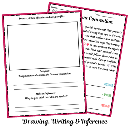 Geneva Convention | Short Reading Comprehension Creative Worksheet