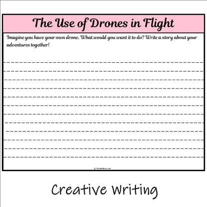 The Use of Drones in Flight | Main Idea and Supporting Details Reading Passage and Questions