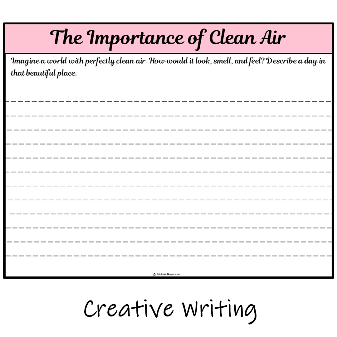 The Importance of Clean Air | Main Idea and Supporting Details Reading Passage and Questions