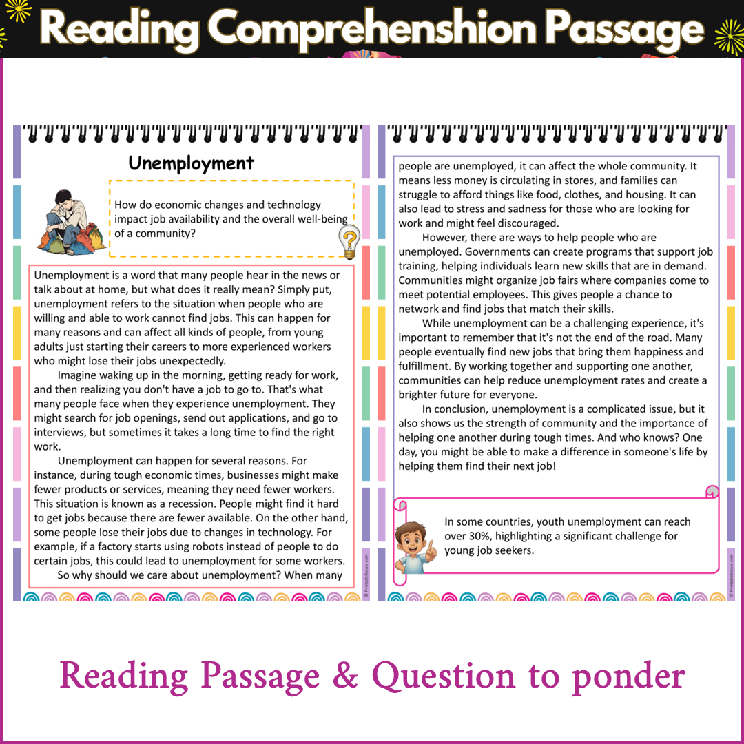 Unemployment | Reading Comprehension Passage and Questions