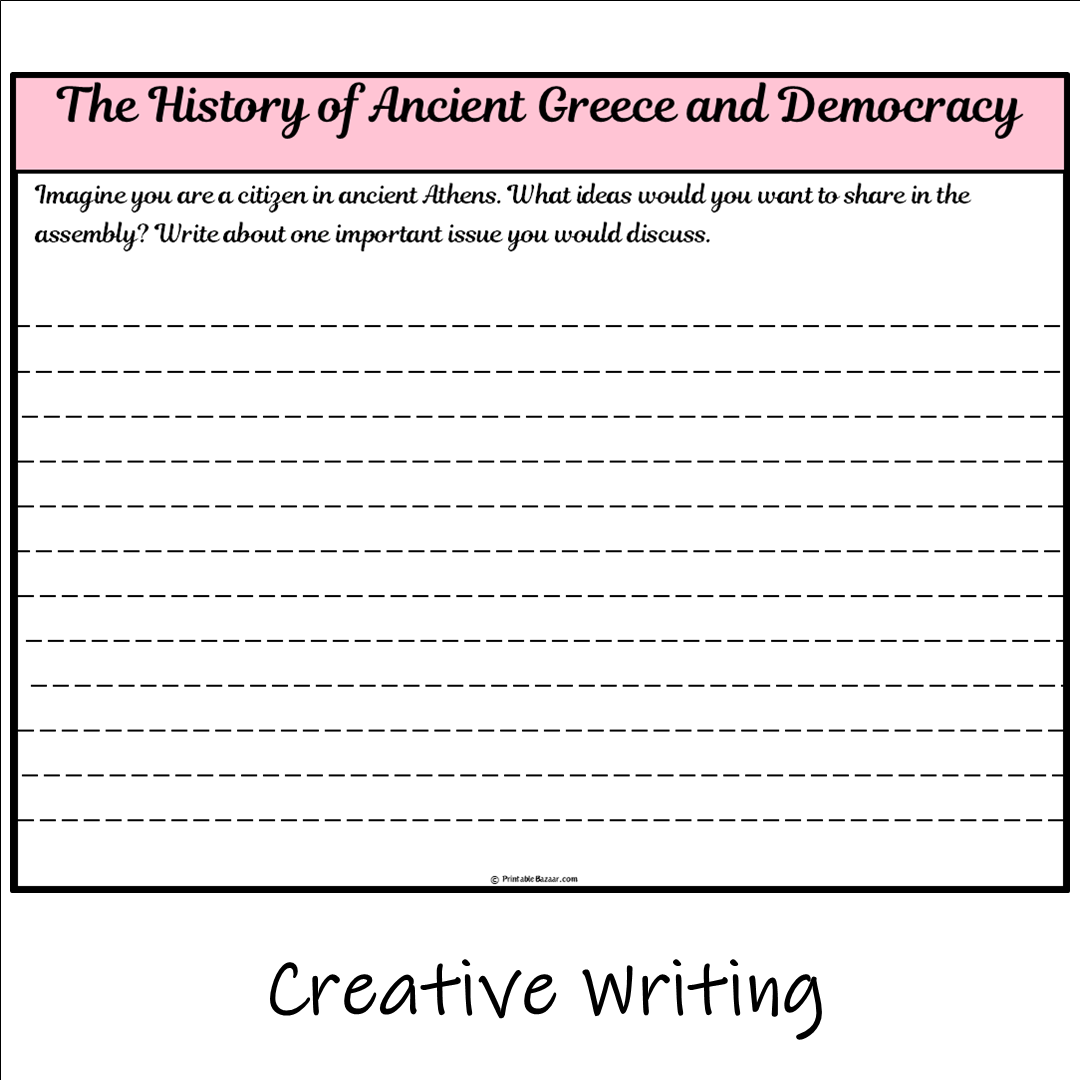 The History of Ancient Greece and Democracy | Main Idea and Supporting Details Reading Passage and Questions