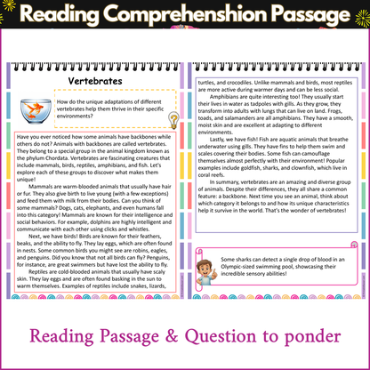 Vertebrates | Reading Comprehension Passage and Questions