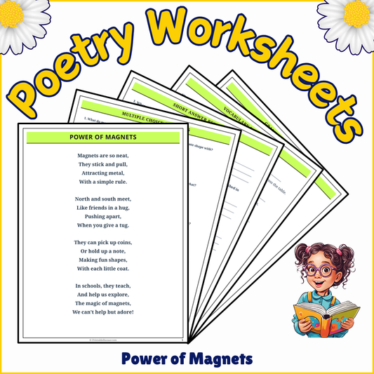 Power of Magnets | Poem Grammar Worksheet Printable Activity