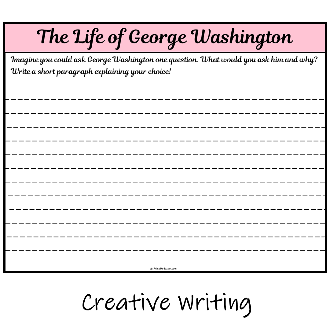 The Life of George Washington | Main Idea and Supporting Details Reading Passage and Questions