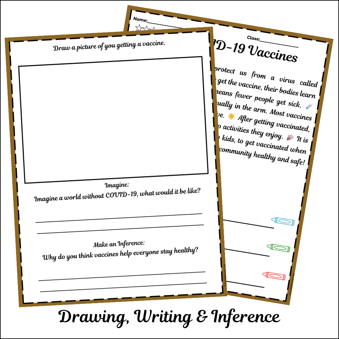 COVID-19 Vaccines | Short Reading Comprehension Creative Worksheet