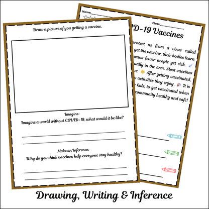 COVID-19 Vaccines | Short Reading Comprehension Creative Worksheet