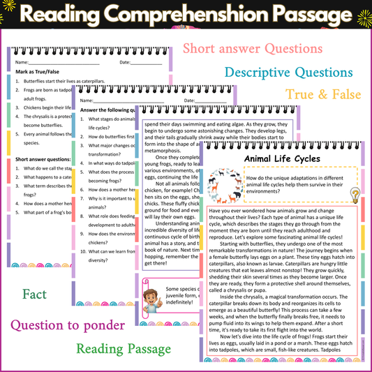 Animal Life Cycles | Reading Comprehension Passage and Questions