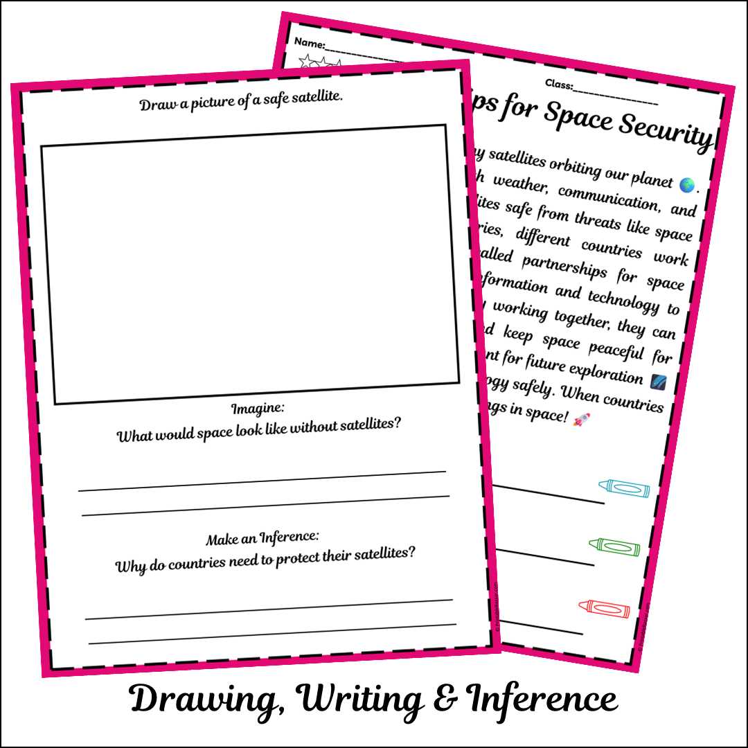 Partnerships for Space Security | Short Reading Comprehension Creative Worksheet