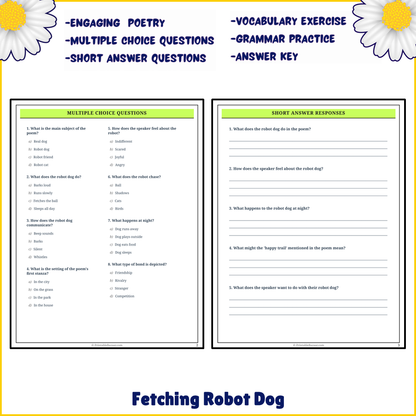 Fetching Robot Dog | Poem Grammar Worksheet Printable Activity