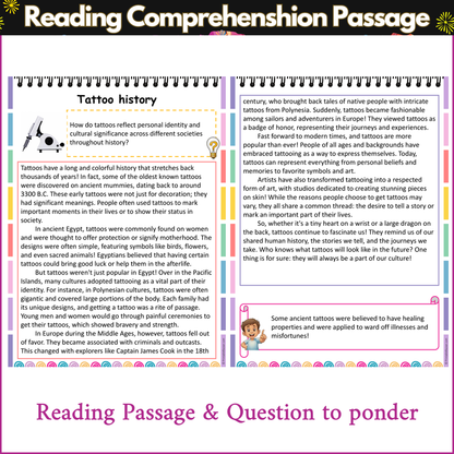 Tattoo history | Reading Comprehension Passage and Questions