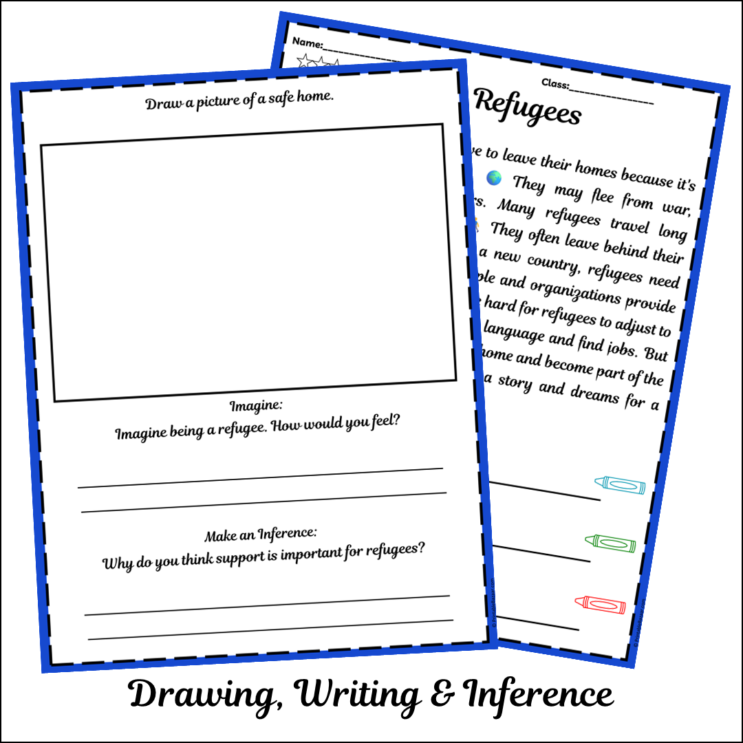 Refugees | Short Reading Comprehension Creative Worksheet