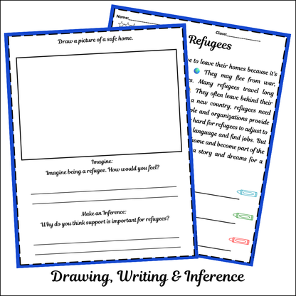 Refugees | Short Reading Comprehension Creative Worksheet