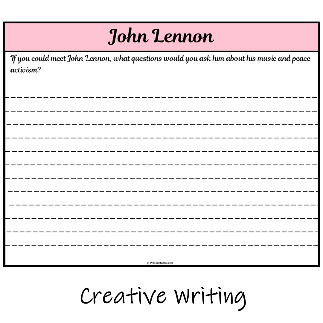 John Lennon | Main Idea and Supporting Details Reading Passage and Questions