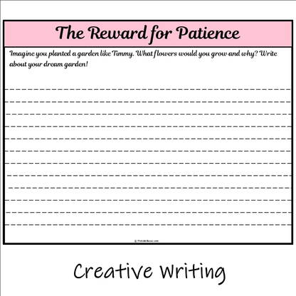 The Reward for Patience | Main Idea and Supporting Details Reading Passage and Questions