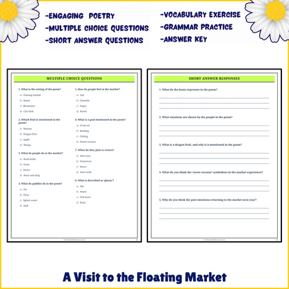 A Visit to the Floating Market | Poem Grammar Worksheet Printable Activity