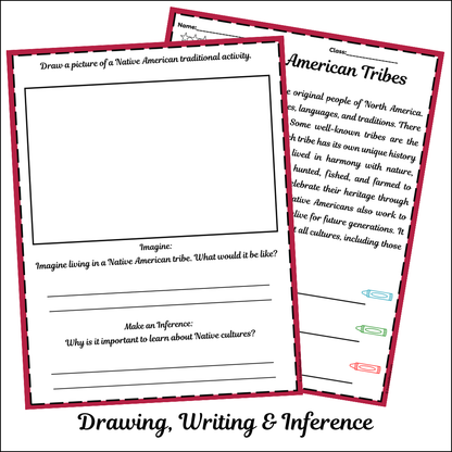 Native American Tribes | Short Reading Comprehension Creative Worksheet