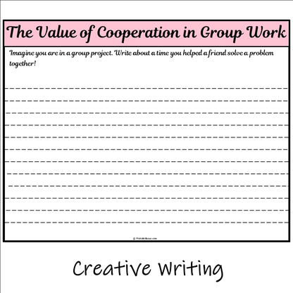 The Value of Cooperation in Group Work | Main Idea and Supporting Details Reading Passage and Questions