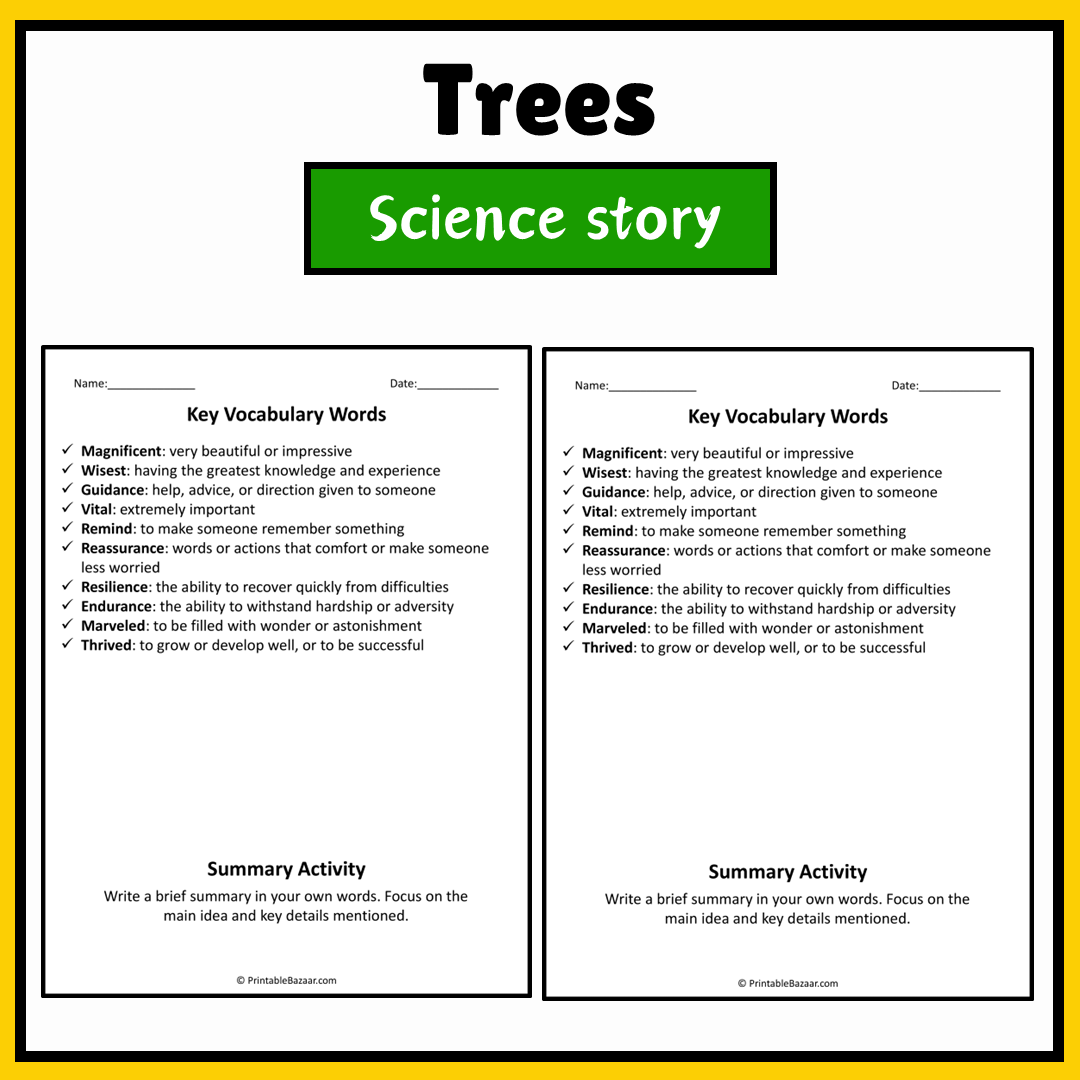 Trees | Science Story Reading Comprehension Activity