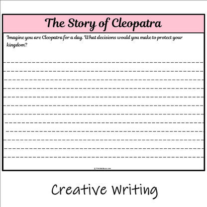 The Story of Cleopatra | Main Idea and Supporting Details Reading Passage and Questions