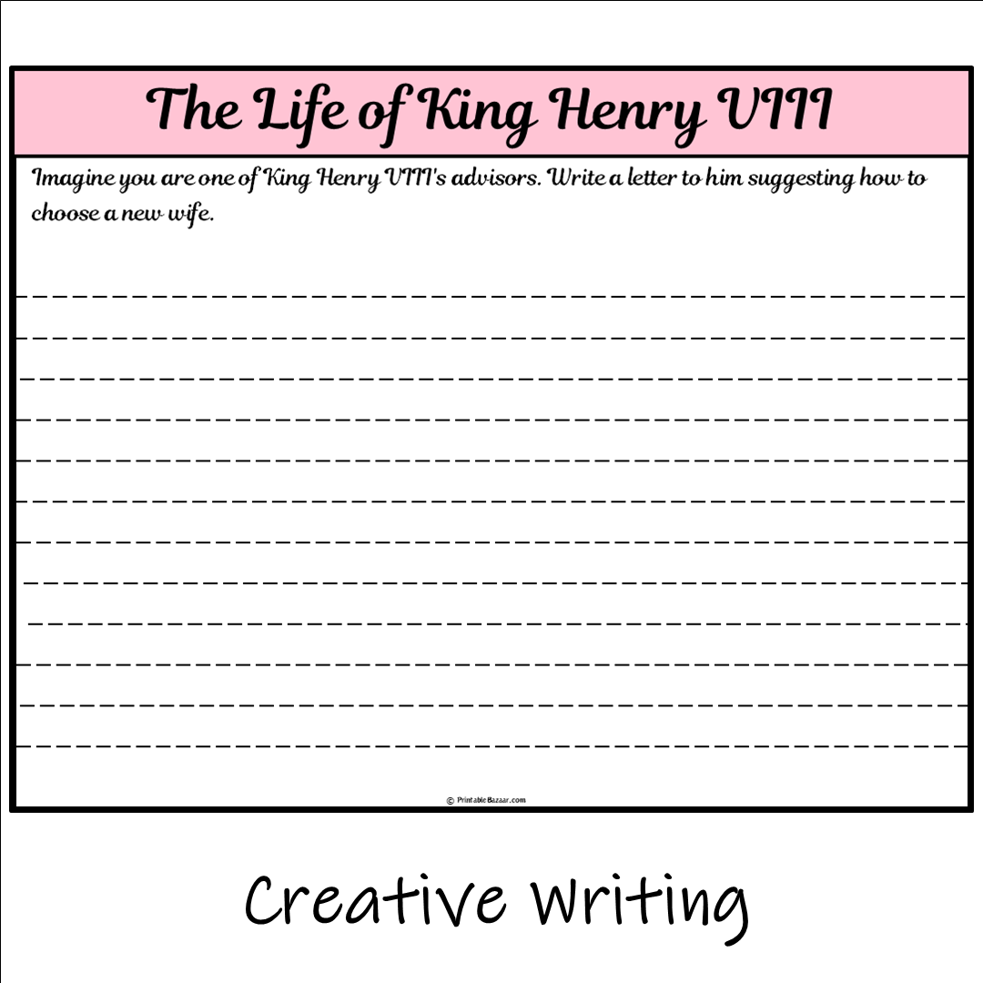 The Life of King Henry VIII | Main Idea and Supporting Details Reading Passage and Questions