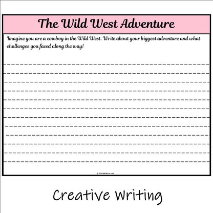 The Wild West Adventure | Main Idea and Supporting Details Reading Passage and Questions