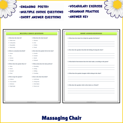 Massaging Chair | Poem Grammar Worksheet Printable Activity