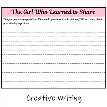 The Girl Who Learned to Share | Main Idea and Supporting Details Reading Passage and Questions