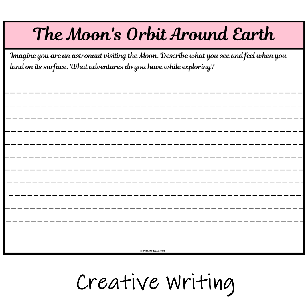 The Moon's Orbit Around Earth | Main Idea and Supporting Details Reading Passage and Questions