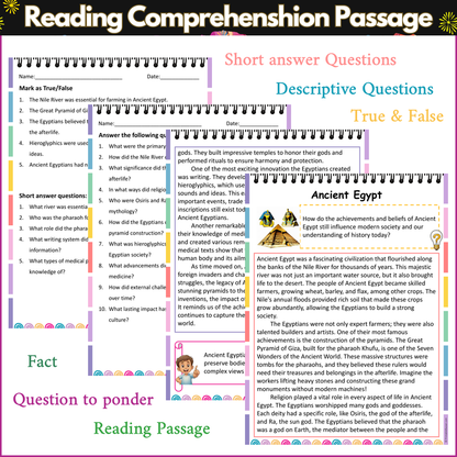Ancient Egypt | Reading Comprehension Passage and Questions