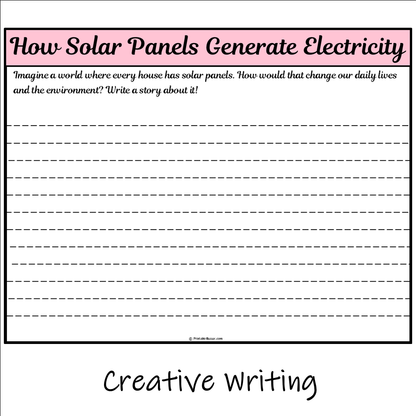 How Solar Panels Generate Electricity | Main Idea and Supporting Details Reading Passage and Questions