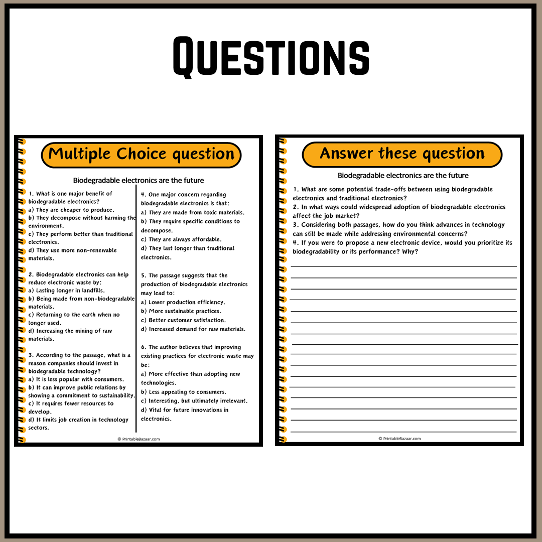 Biodegradable electronics are the future | Debate Case Study Worksheet