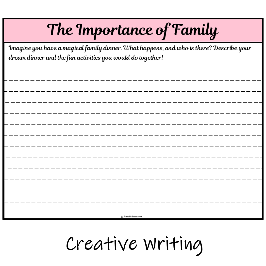 The Importance of Family | Main Idea and Supporting Details Reading Passage and Questions