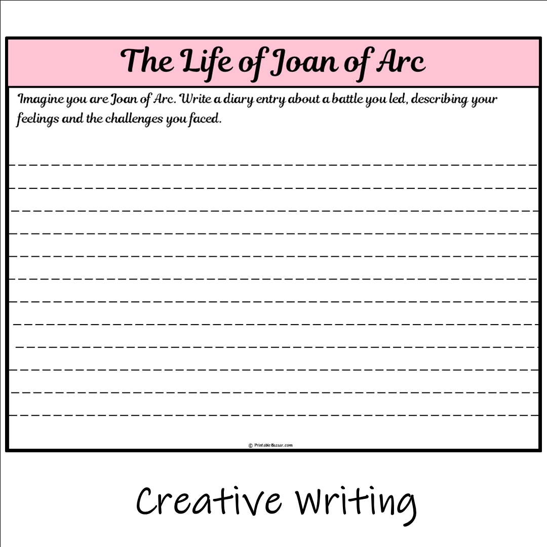 The Life of Joan of Arc | Main Idea and Supporting Details Reading Passage and Questions