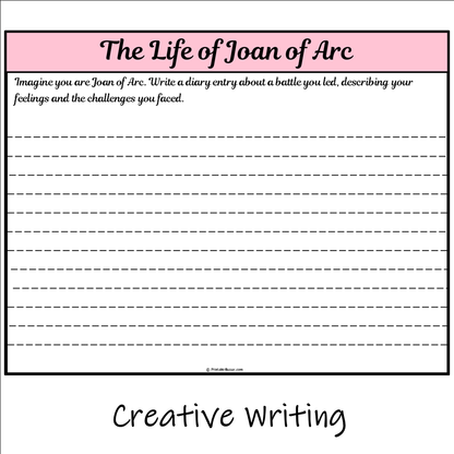 The Life of Joan of Arc | Main Idea and Supporting Details Reading Passage and Questions