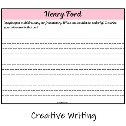 Henry Ford | Main Idea and Supporting Details Reading Passage and Questions