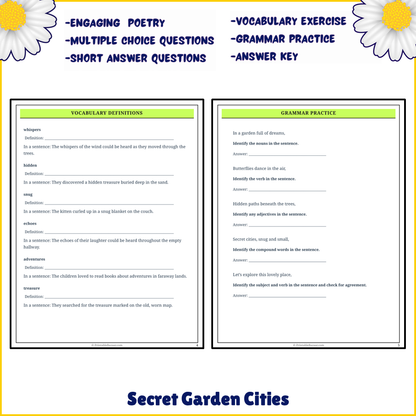 Secret Garden Cities | Poem Grammar Worksheet Printable Activity