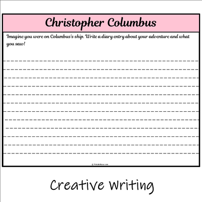 Christopher Columbus | Main Idea and Supporting Details Reading Passage and Questions