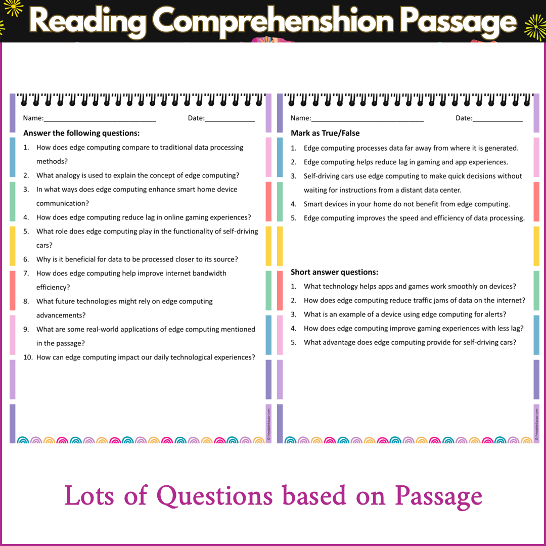 Edge Computing | Reading Comprehension Passage and Questions