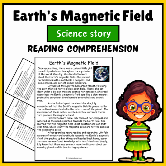 Earth's Magnetic Field | Science Story Reading Comprehension Activity
