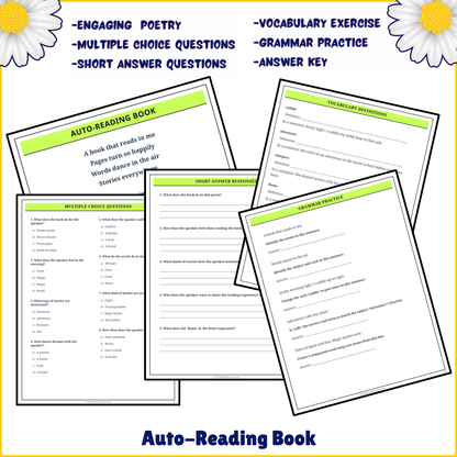 Auto-Reading Book | Poem Grammar Worksheet Printable Activity