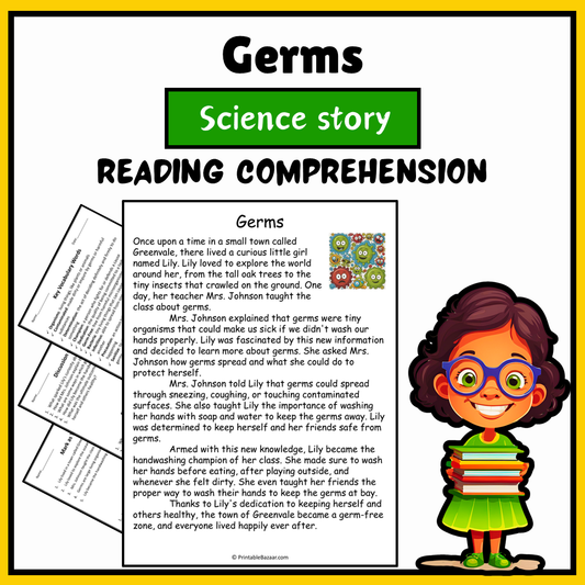 Germs | Science Story Reading Comprehension Activity