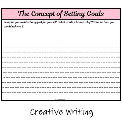 The Concept of Setting Goals | Main Idea and Supporting Details Reading Passage and Questions