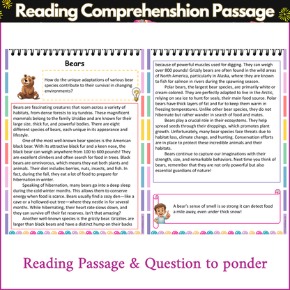Bears | Reading Comprehension Passage and Questions