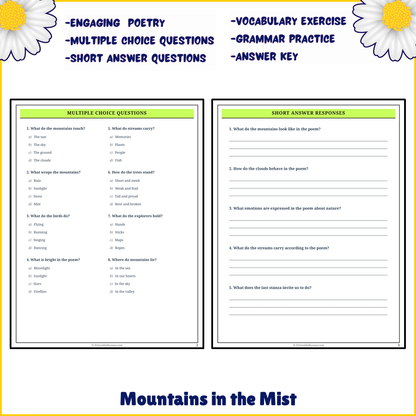 Mountains in the Mist | Poem Grammar Worksheet Printable Activity
