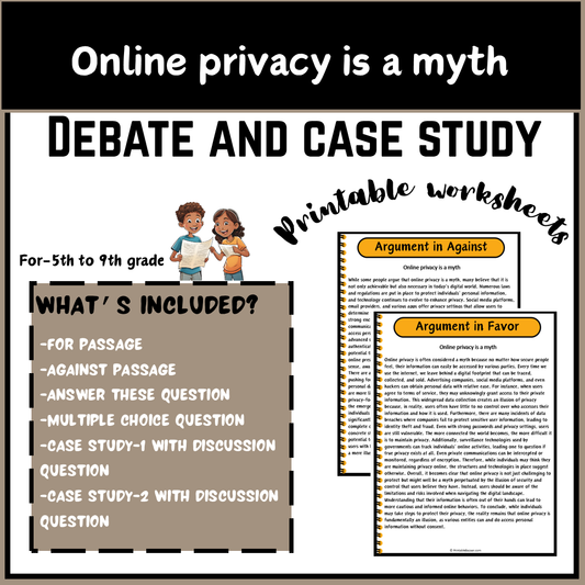 Online privacy is a myth | Debate Case Study Worksheet