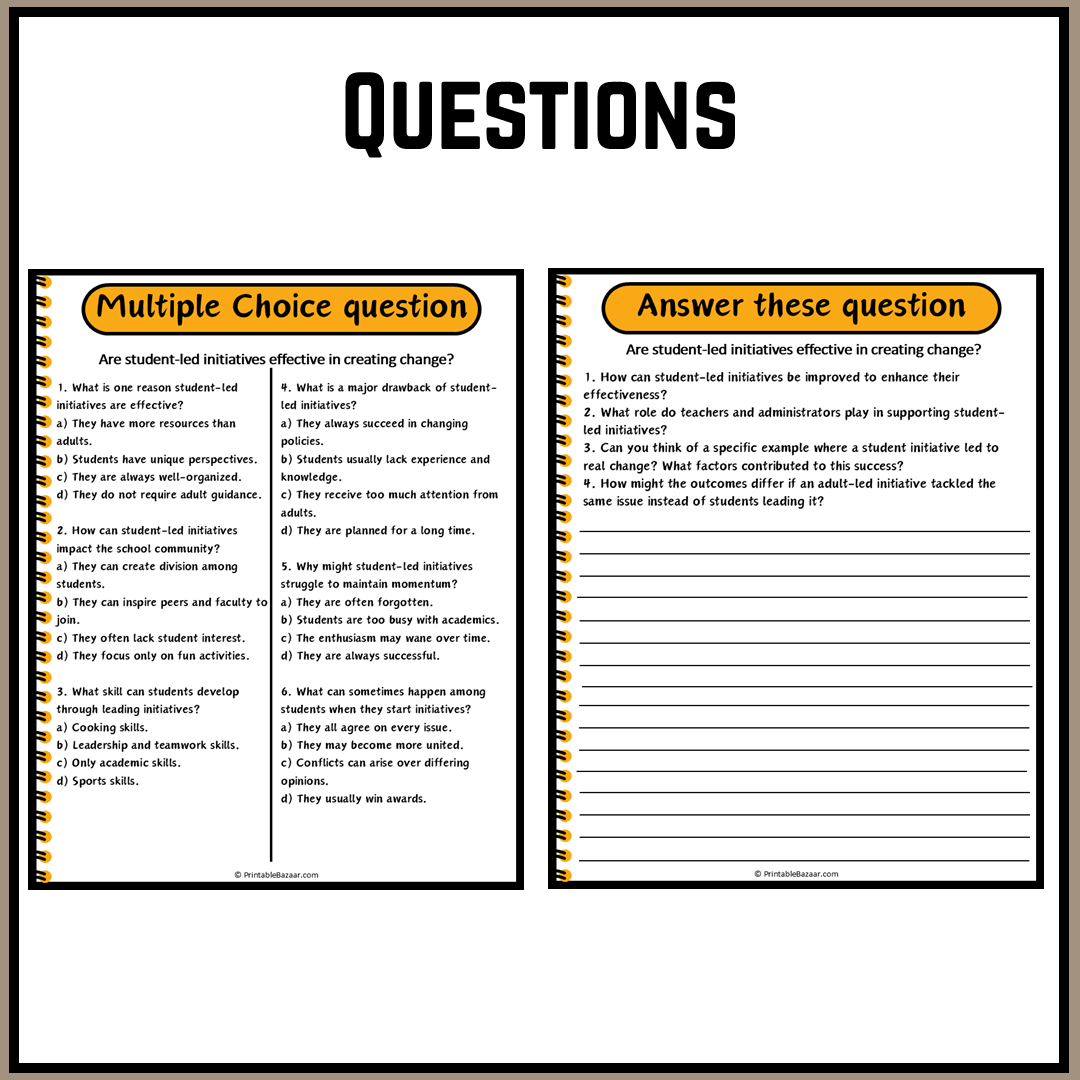 Are student-led initiatives effective in creating change? | Debate Case Study Worksheet