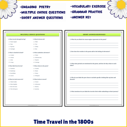 Time Travel in the 1800s | Poem Grammar Worksheet Printable Activity