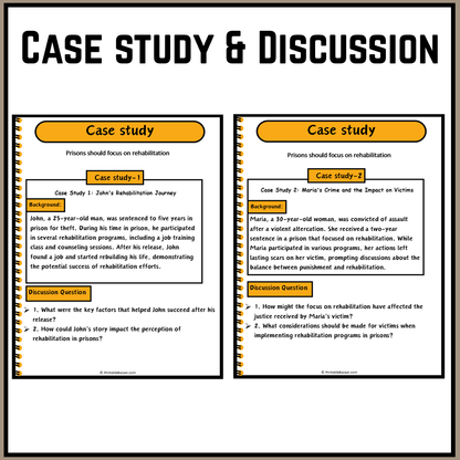 Prisons should focus on rehabilitation | Debate Case Study Worksheet