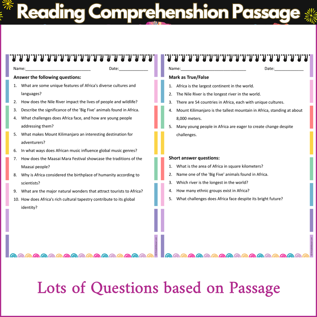 All About Africa | Reading Comprehension Passage and Questions