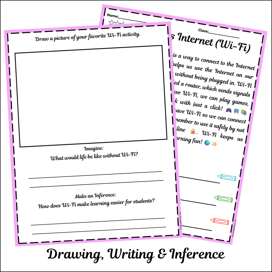 Wireless Internet (Wi-Fi) | Short Reading Comprehension Creative Worksheet